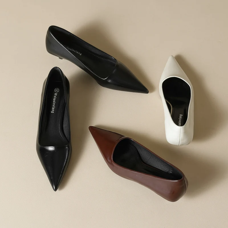 Damen elegante spitze Pumps mit komfortablem Blockabsatz