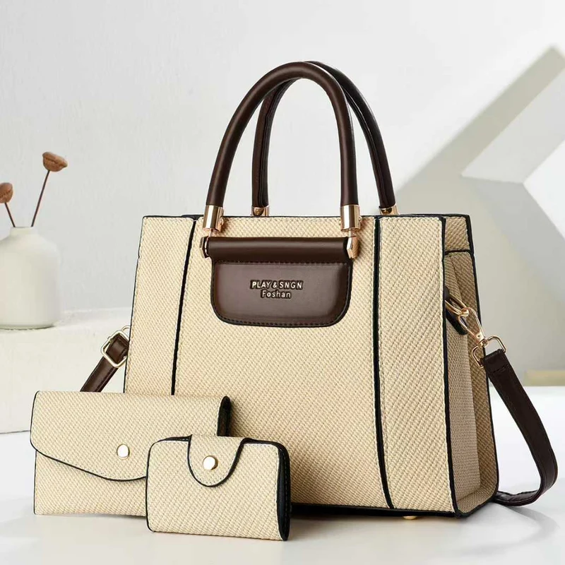 Damen elegante Handtasche mit abnehmbarem Portemonnaie Nord Taschen