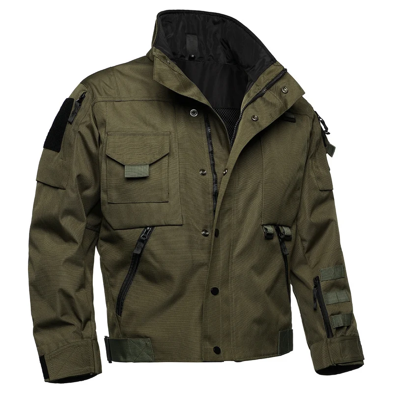 Herren Tactical Field Jacke mit Multi‑Taschen, verstellbaren Bündchen und wasserabweisender Ripstop‑Qualität Nord Taschen