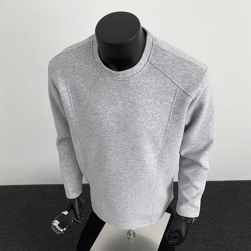Herren Sweatshirt mit strukturierten Nahtdetails und Rundhalsausschnitt Nord Taschen