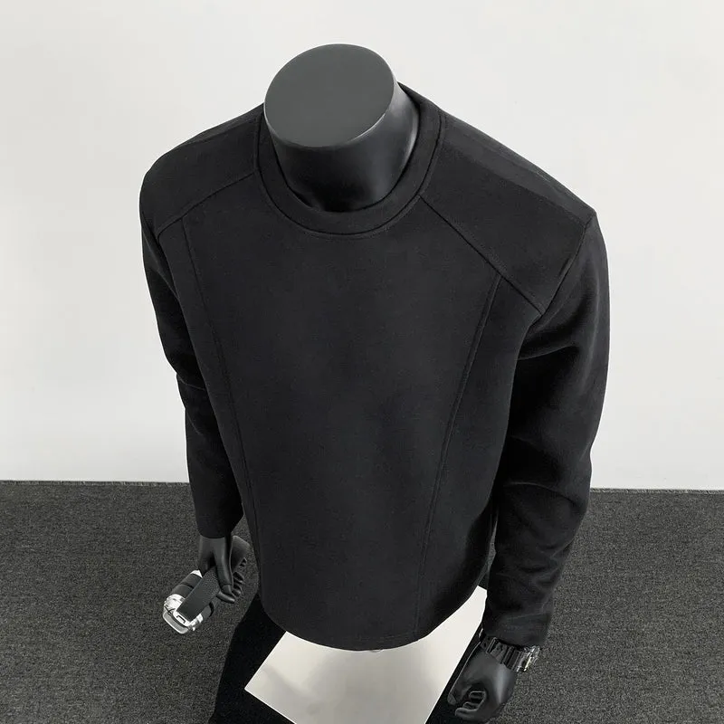 Herren Sweatshirt mit strukturierten Nahtdetails und Rundhalsausschnitt Nord Taschen