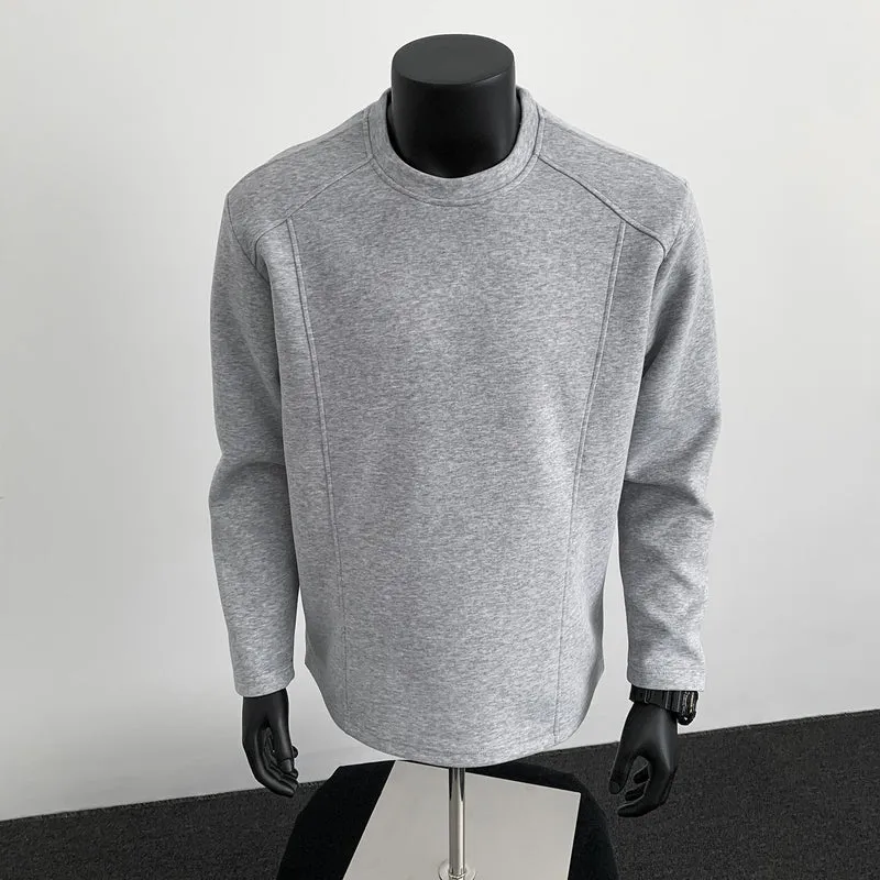 Herren Sweatshirt mit strukturierten Nahtdetails und Rundhalsausschnitt Nord Taschen