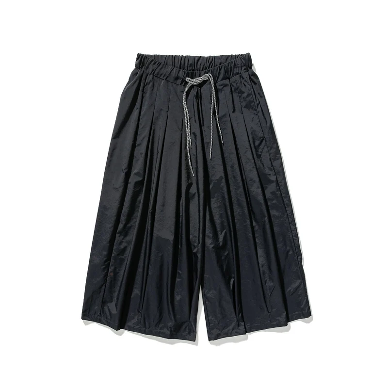Herren Weit geschnittene Culotte-Loungehose mit tiefem Schritt und elastischem Tunnelzug Nord Taschen