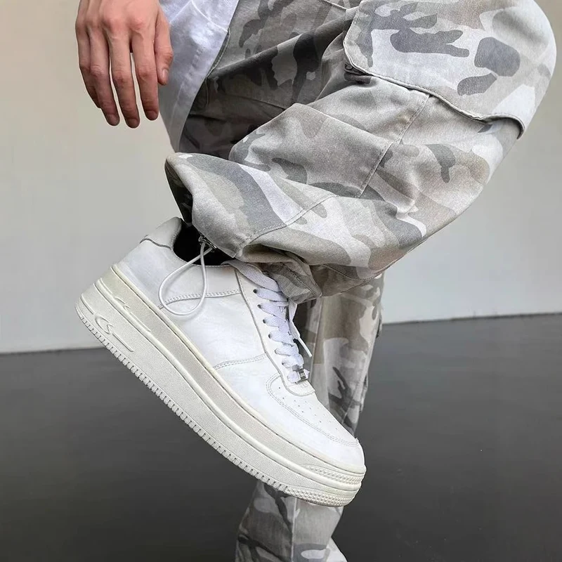 Herren Camouflage Cargo-Hose mit lockerer Passform Nord Taschen