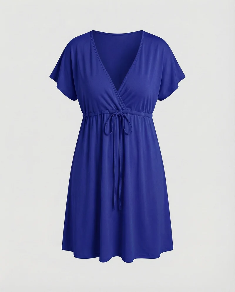 Damen Empire Kleid mit Flügelärmeln