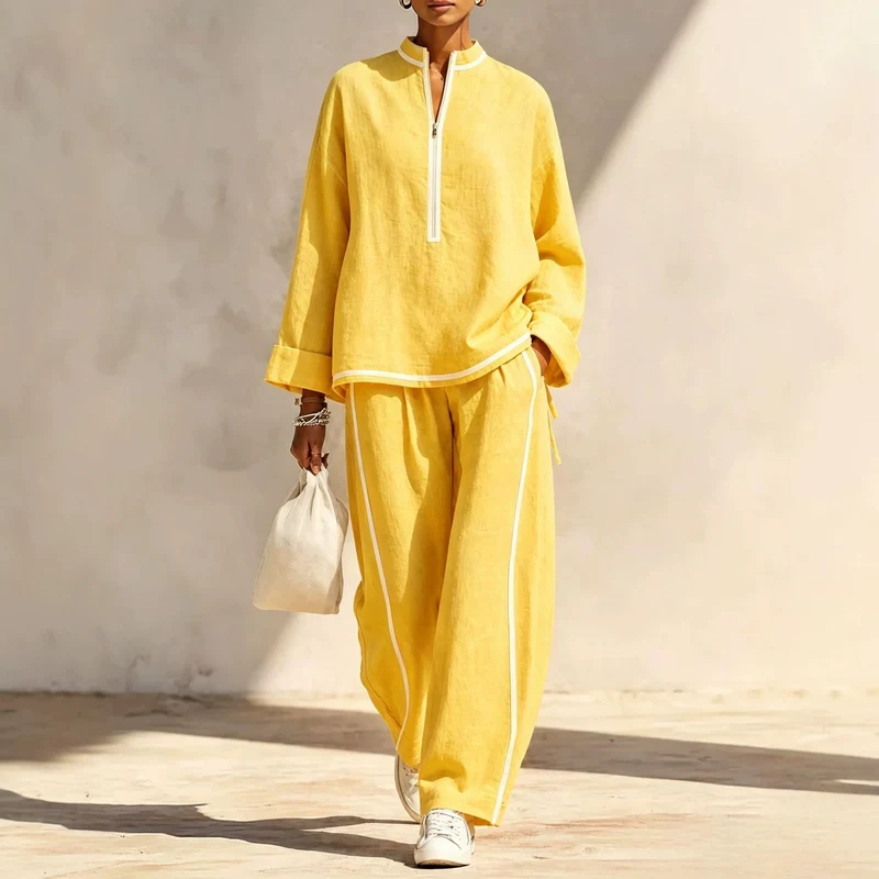 Damen Luftiges und elegantes Pyjama-Set Nord Taschen