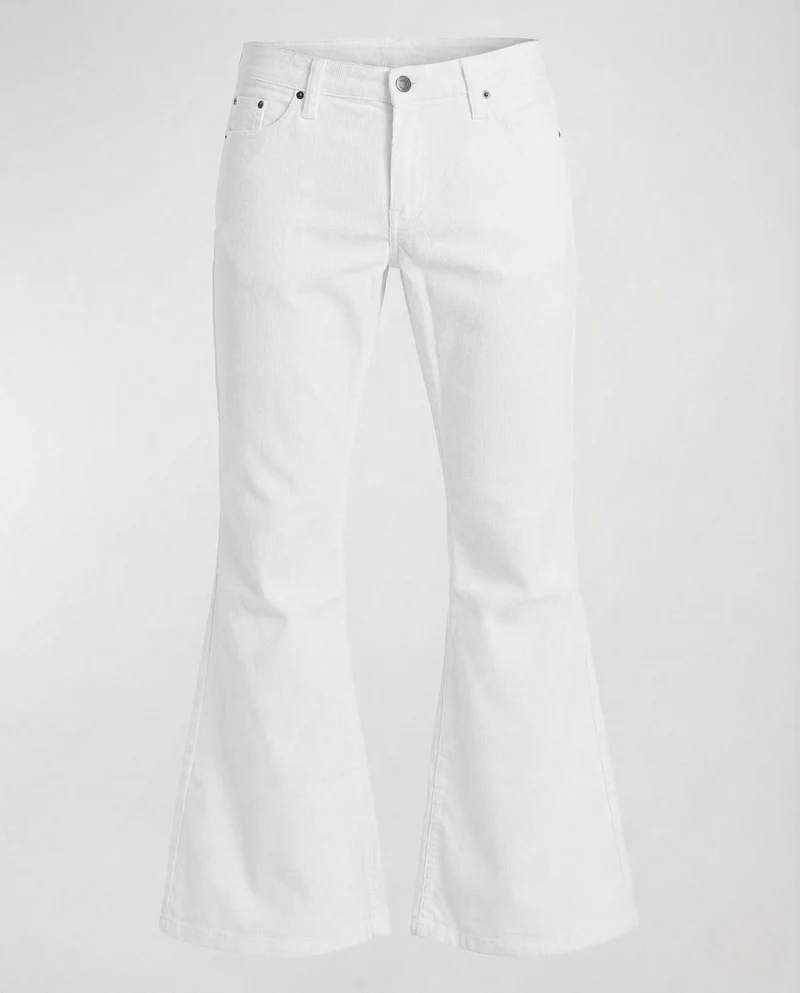 Damen Cordhose Schlag High Waist Stretch Avellé