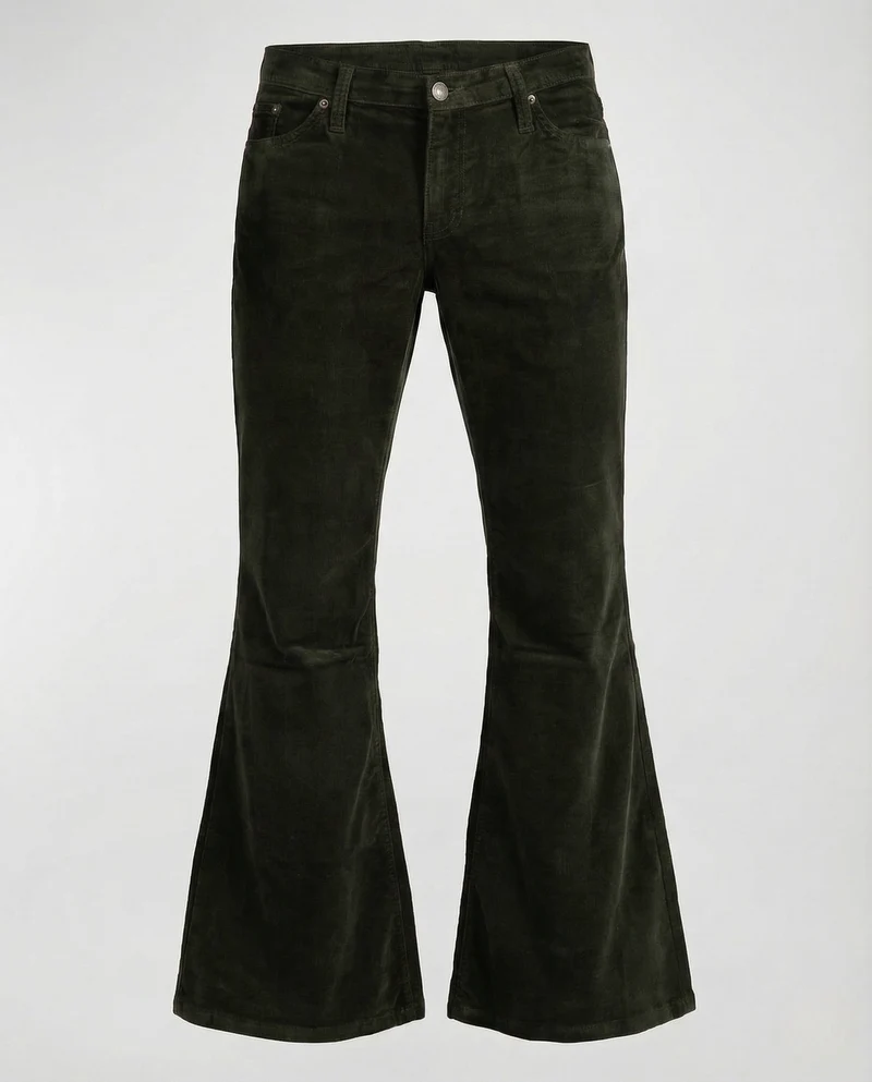 Damen Cordhose Schlag High Waist Stretch Avellé