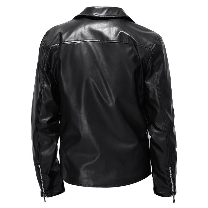 Herren Bikerjacke aus hochwertigem Kunstleder