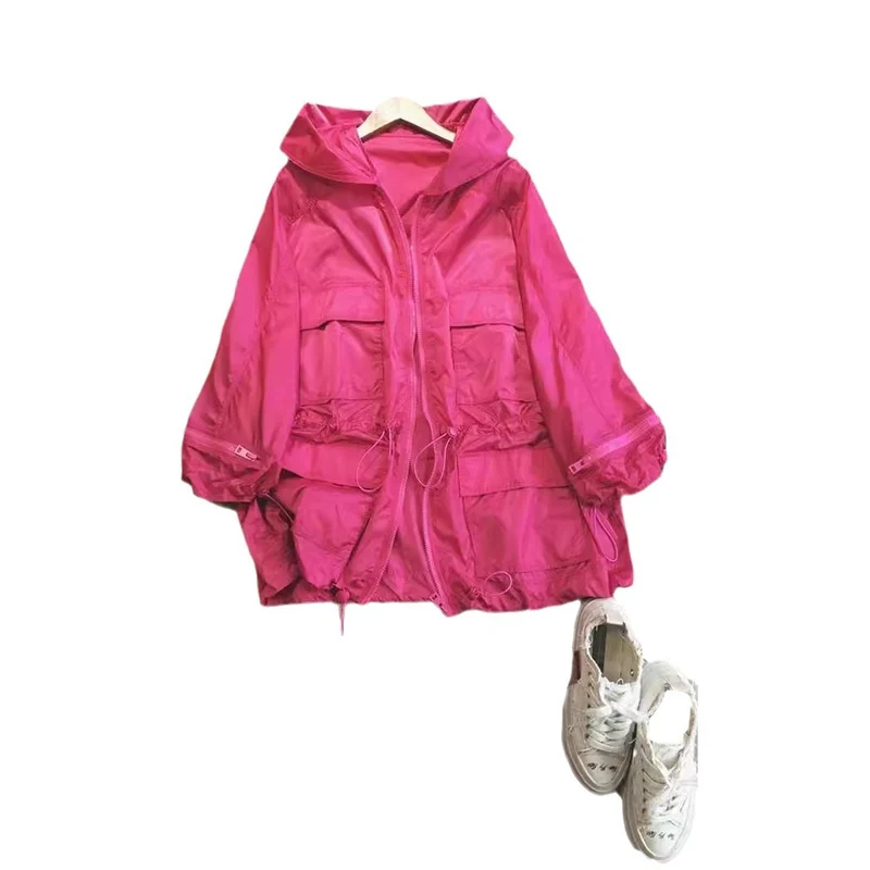 Damen Modische Übergangsjacke mit Kapuze und praktischen Taschen Nord Taschen