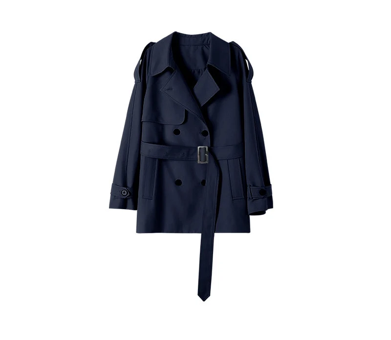 Damen Modischer Trenchcoat mit tailliertem Schnitt Nord Taschen