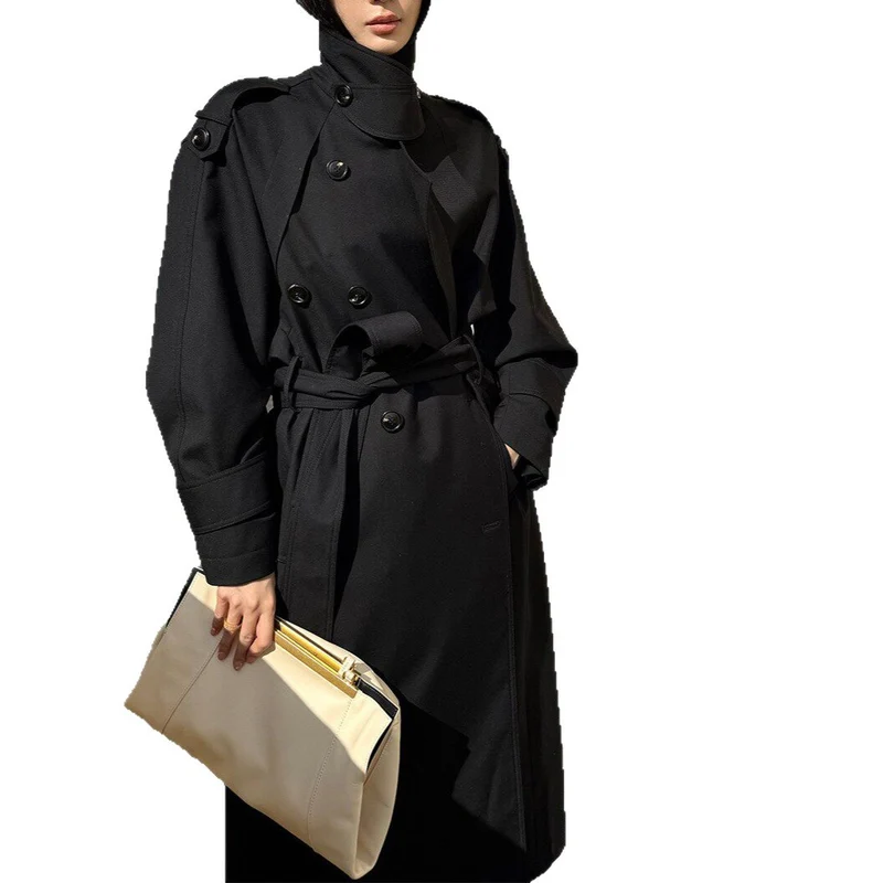 Damen modischer Trenchcoat mit doppelter Knopfleiste Nord Taschen