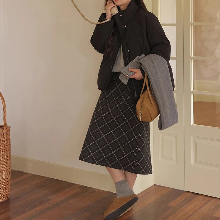 Damen Modische Übergangsjacke mit hoher Kragen Nord Taschen