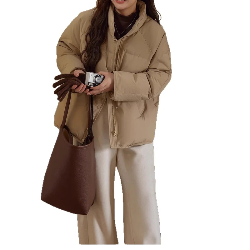 Damen Modische Übergangsjacke mit hoher Kragen Nord Taschen