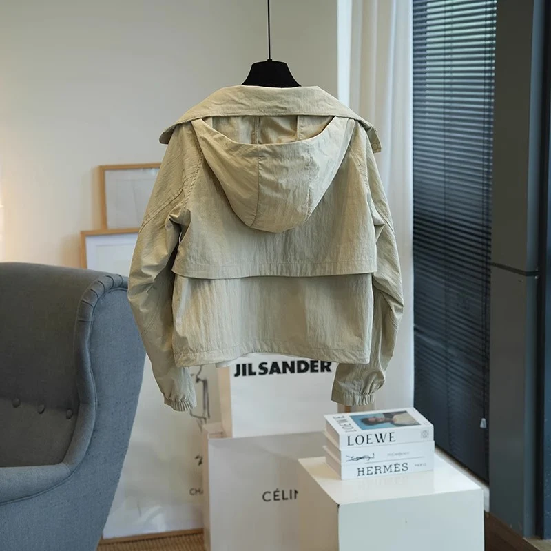 Damen Modische Übergangsjacke mit hohem Kragen und praktischen Taschen Nord Taschen