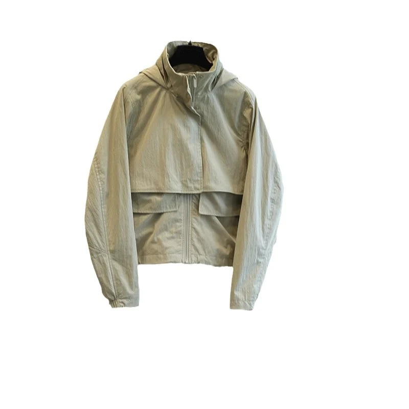 Damen Modische Übergangsjacke mit hohem Kragen und praktischen Taschen Nord Taschen