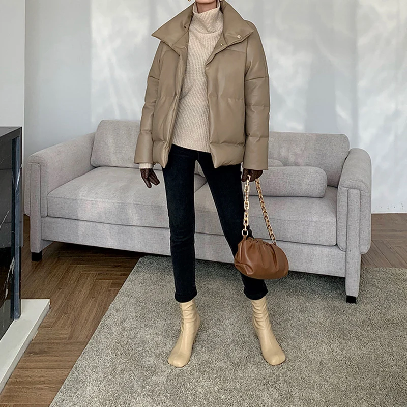 Damen Modische Übergangsjacke mit hohem Kragen Nord Taschen