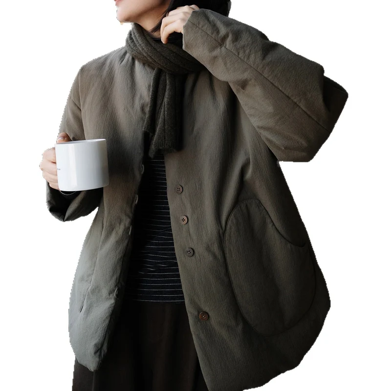 Damen Modische Übergangsjacke mit hohem Kragen Nord Taschen 1789269004