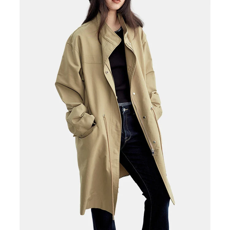 Damen Modische Übergangsjacke mit hohem Kragen Nord Taschen 1789268979