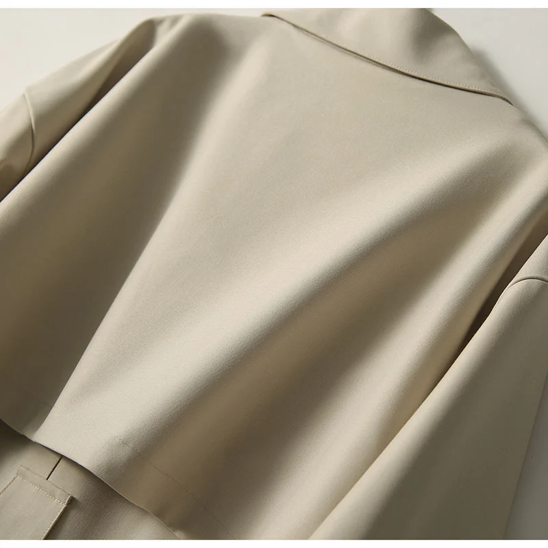 Damen Modischer Trenchcoat mit Bindegürtel Nord Taschen
