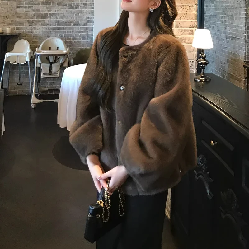 Damen Modischer Oversized-Pullover Nord Taschen