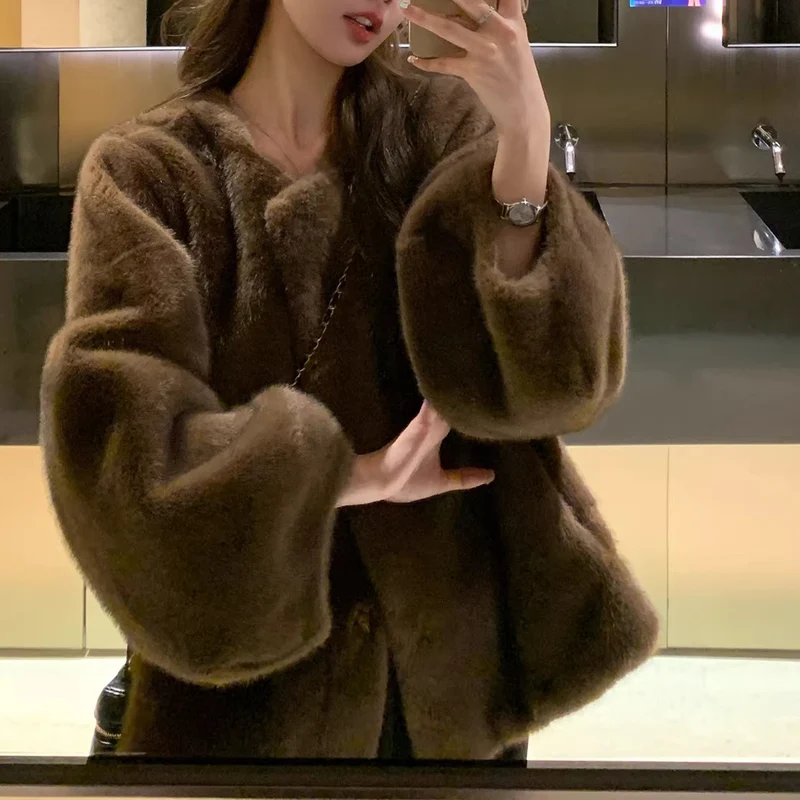 Damen Modischer Oversized-Pullover Nord Taschen