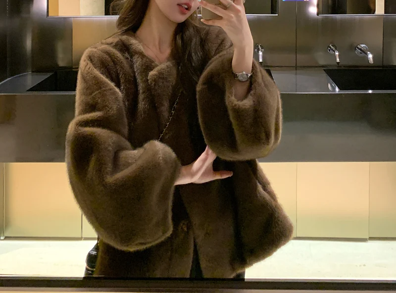 Damen Modischer Oversized-Pullover Nord Taschen