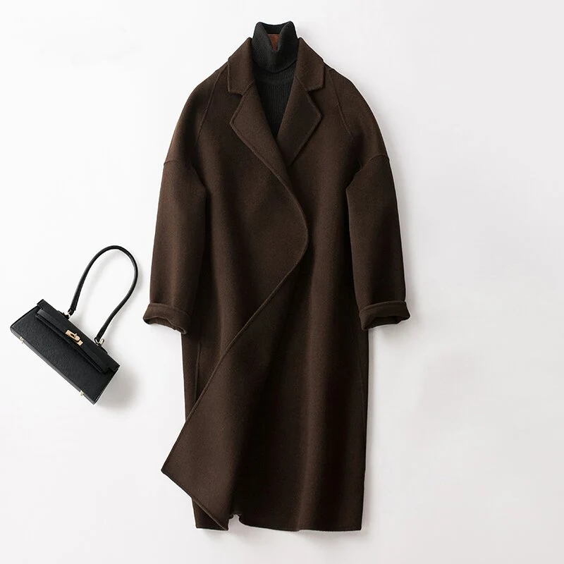 Damen Modischer Oversized-Mantel Nord Taschen