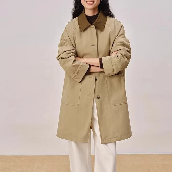 Damen Modischer Oversized Mantel Nord Taschen