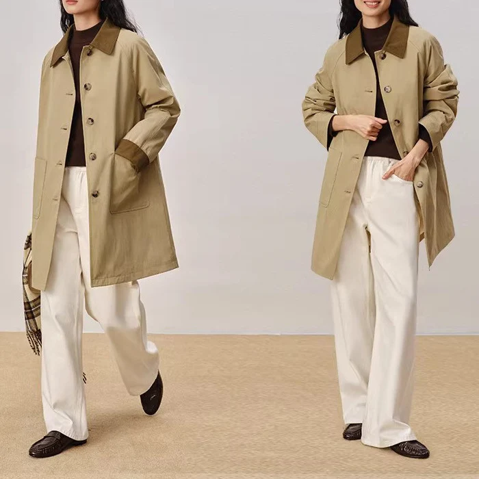 Damen Modischer Oversized Mantel Nord Taschen