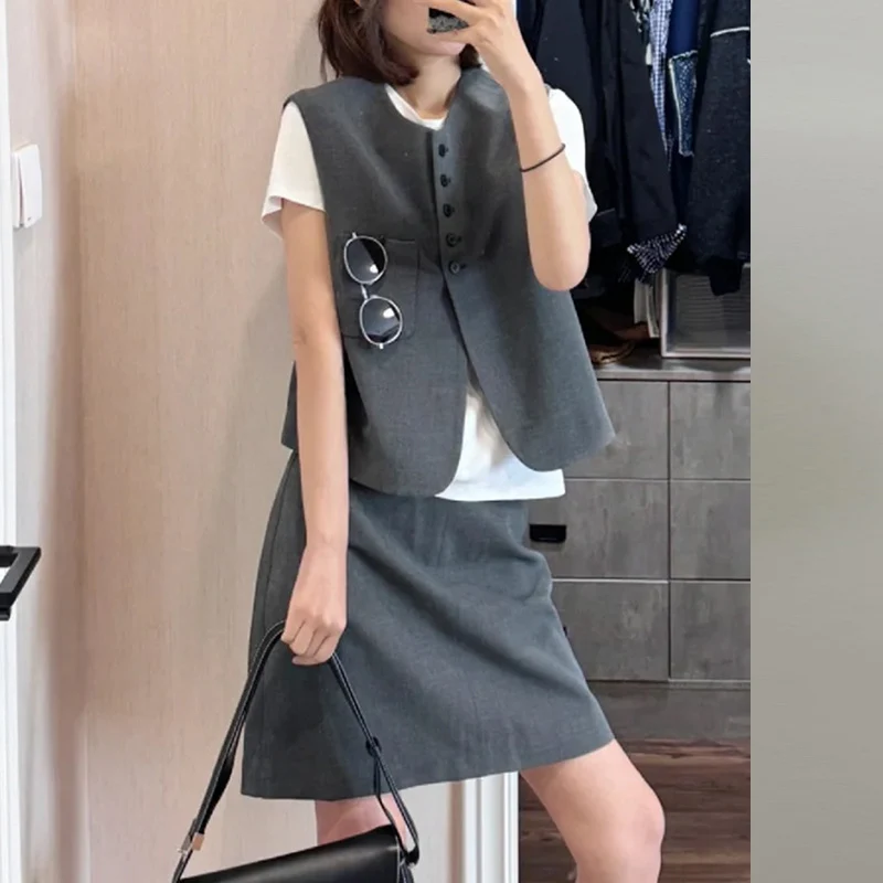 Damen Modische Blazerjacke mit kurzen Ärmeln Nord Taschen