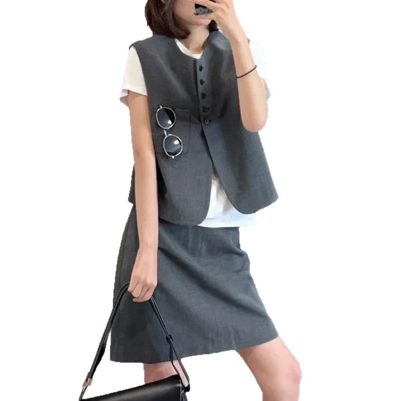 Damen Modische Blazerjacke mit kurzen Ärmeln Nord Taschen