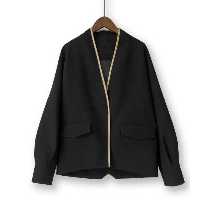 Damen Modische Blazerjacke mit eleganter Paspel Nord Taschen