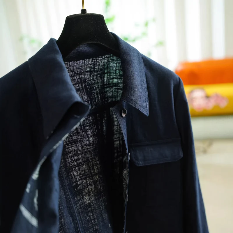 Damen Modische Baumwolljacke mit asymmetrischem Kragen Nord Taschen