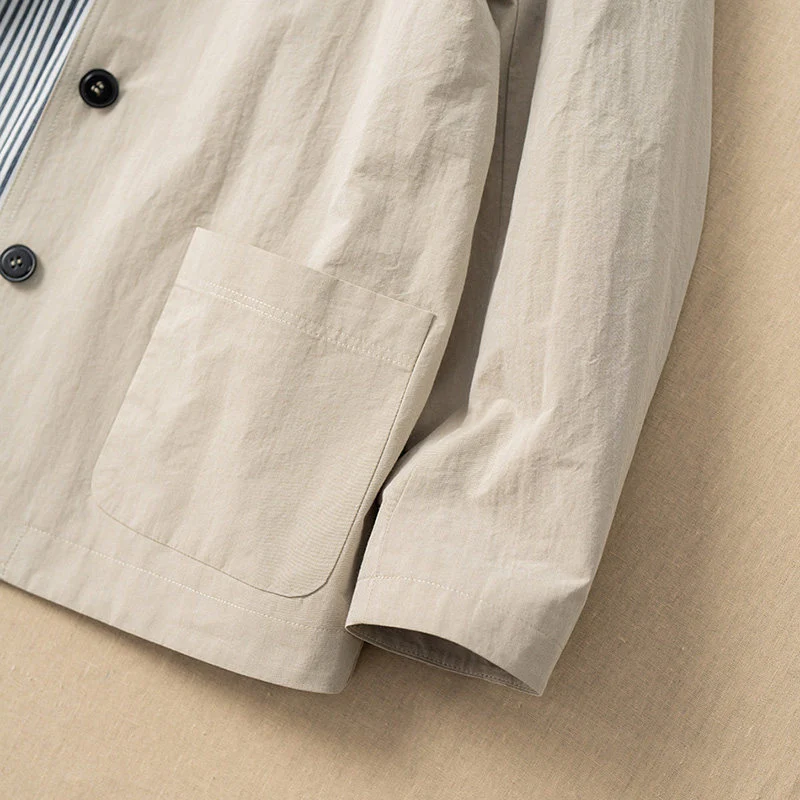 Damen Modische Übergangsjacke mit einzigartiger Knopfleiste Nord Taschen