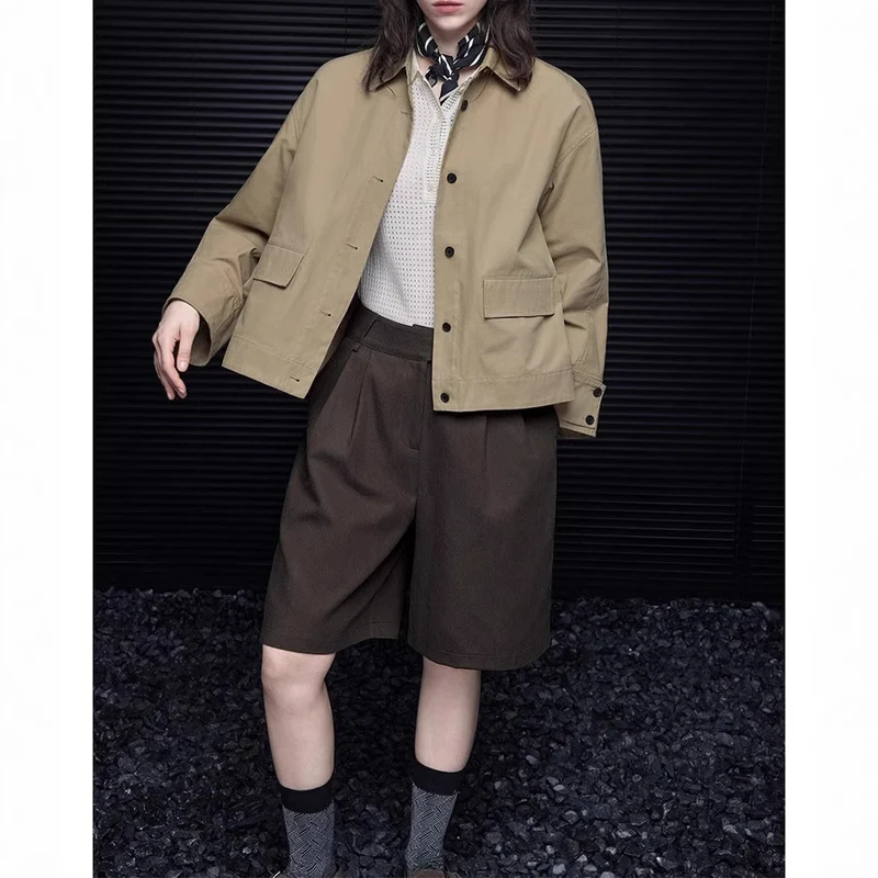 Damen Modische Übergangsjacke mit bequemen Schnitt Nord Taschen