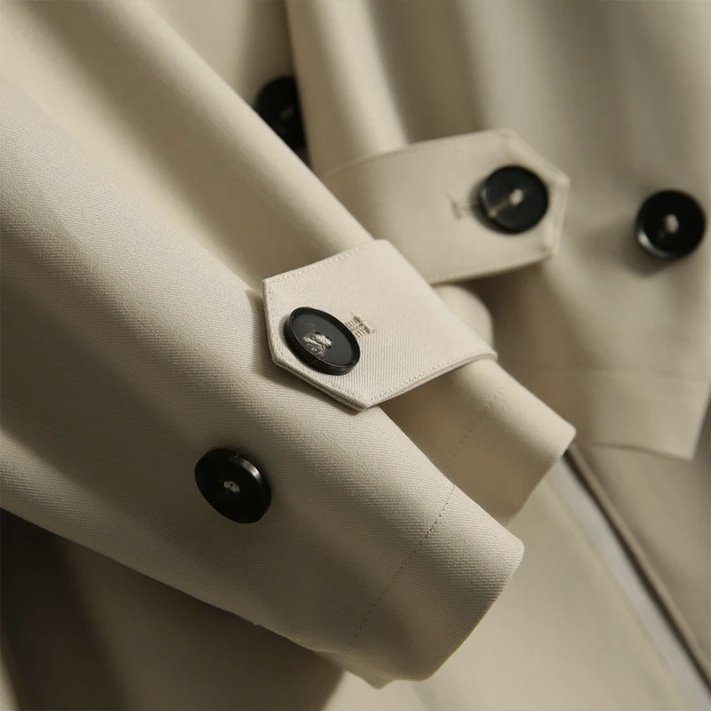 Damen Modische Trenchjacke mit Taillengürtel und schickem Design Nord Taschen