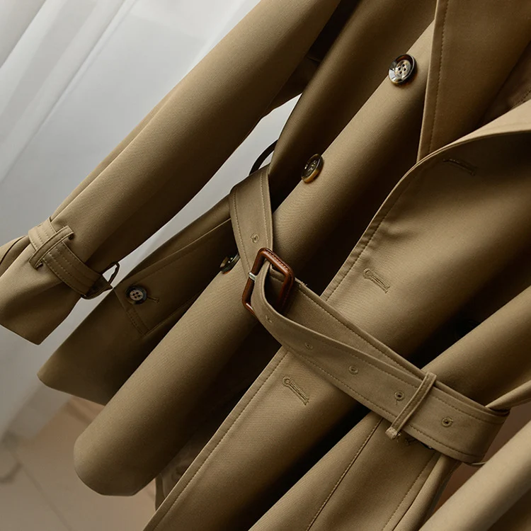 Damen Modische Trenchjacke mit Taillengürtel Nord Taschen 1789268628
