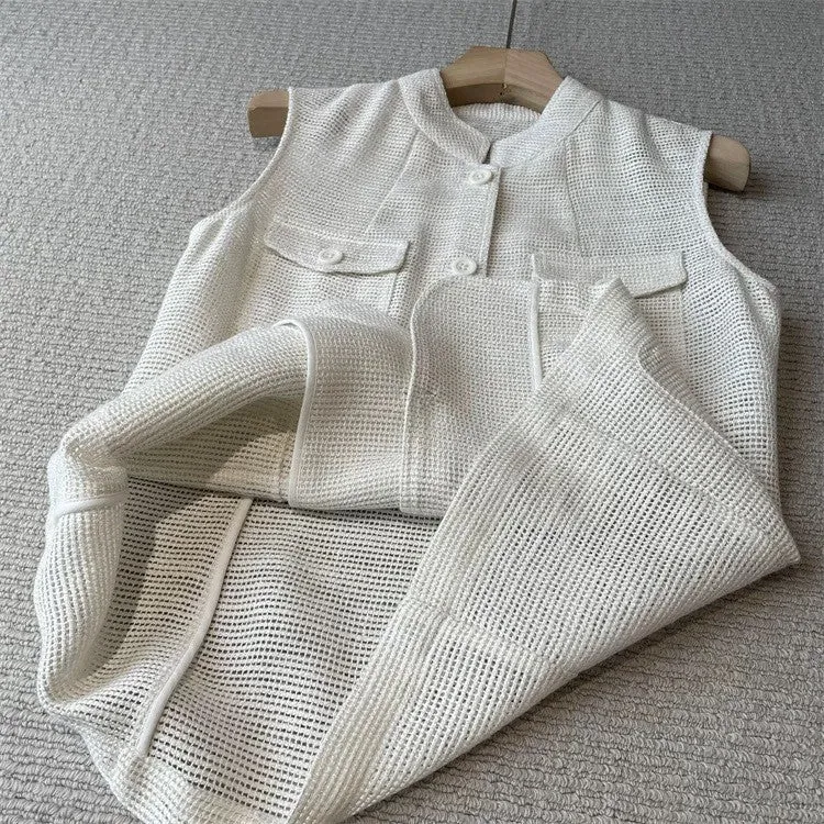 Damen Modische ärmellose Weste mit Taschen Nord Taschen