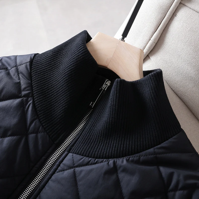 Damen Modisch gesteppter Long-Mantel Nord Taschen