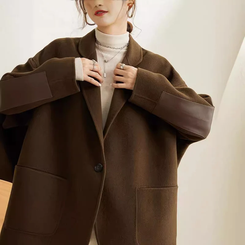 Damen Moderner Oversized Blazer Nord Taschen