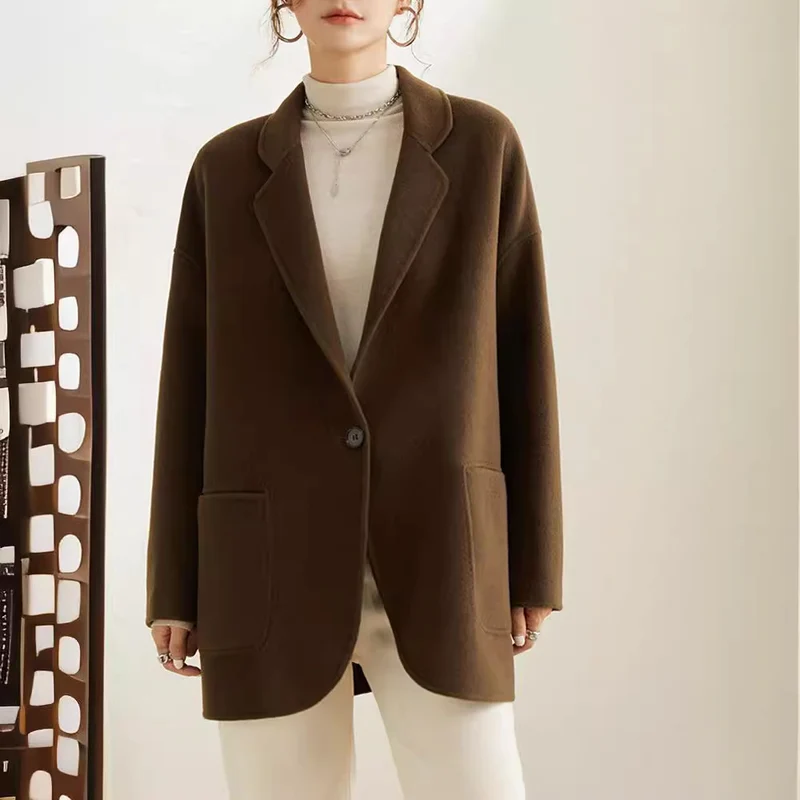 Damen Moderner Oversized Blazer Nord Taschen