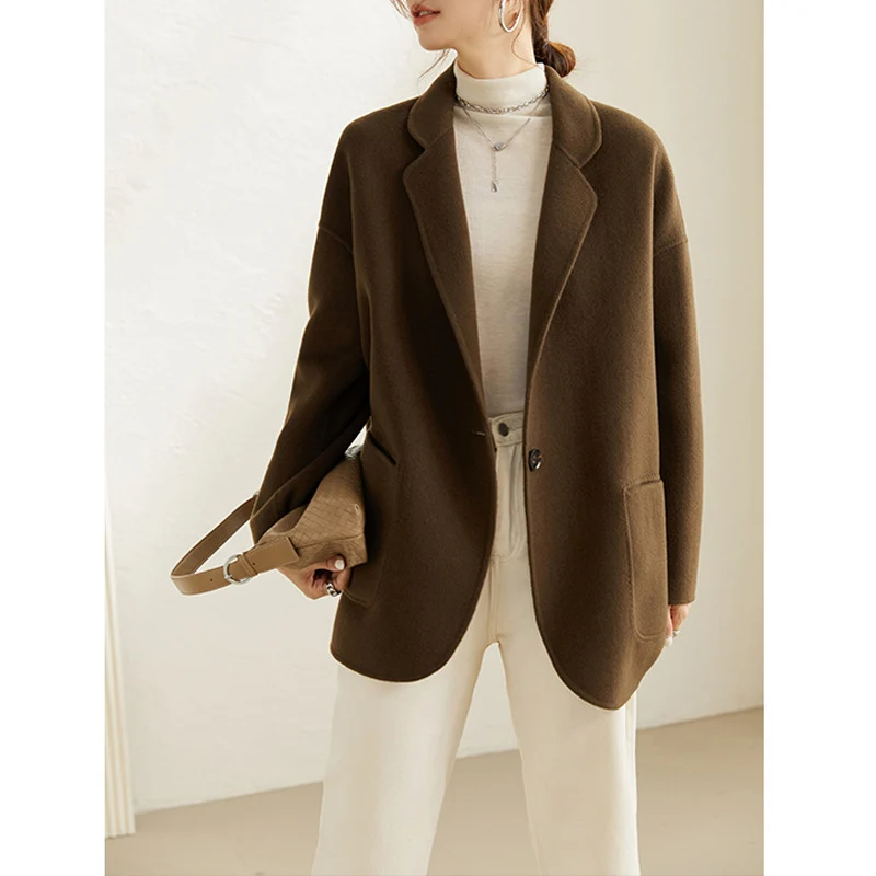 Damen Moderner Oversized Blazer Nord Taschen