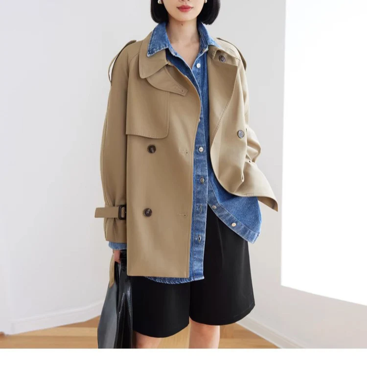 Damen Modische Trenchjacke Nord Taschen