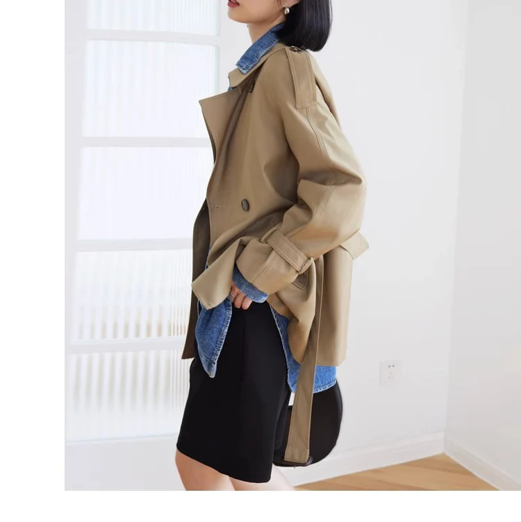 Damen Modische Trenchjacke Nord Taschen