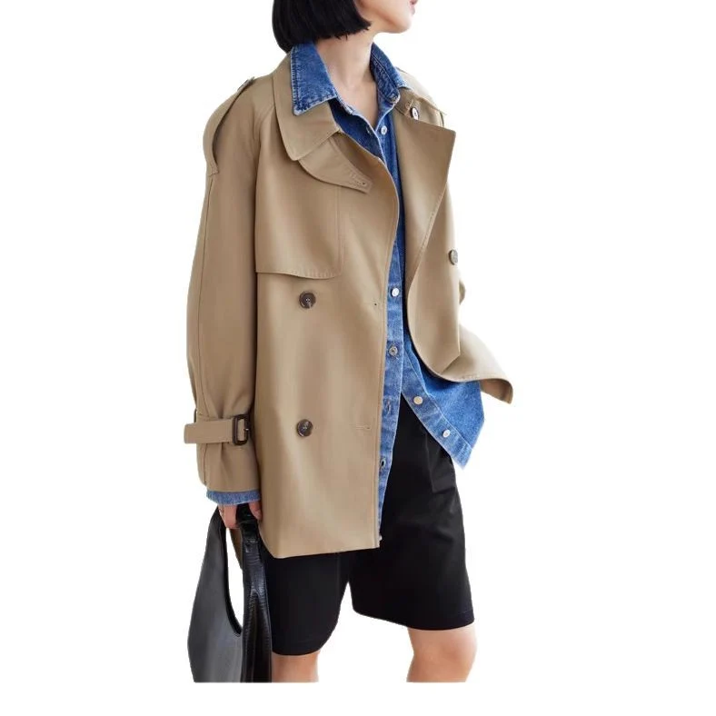 Damen Modische Trenchjacke Nord Taschen