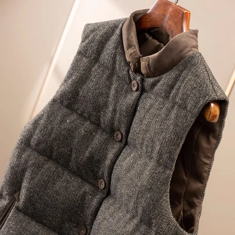 Damen Modische Steppweste Nord Taschen