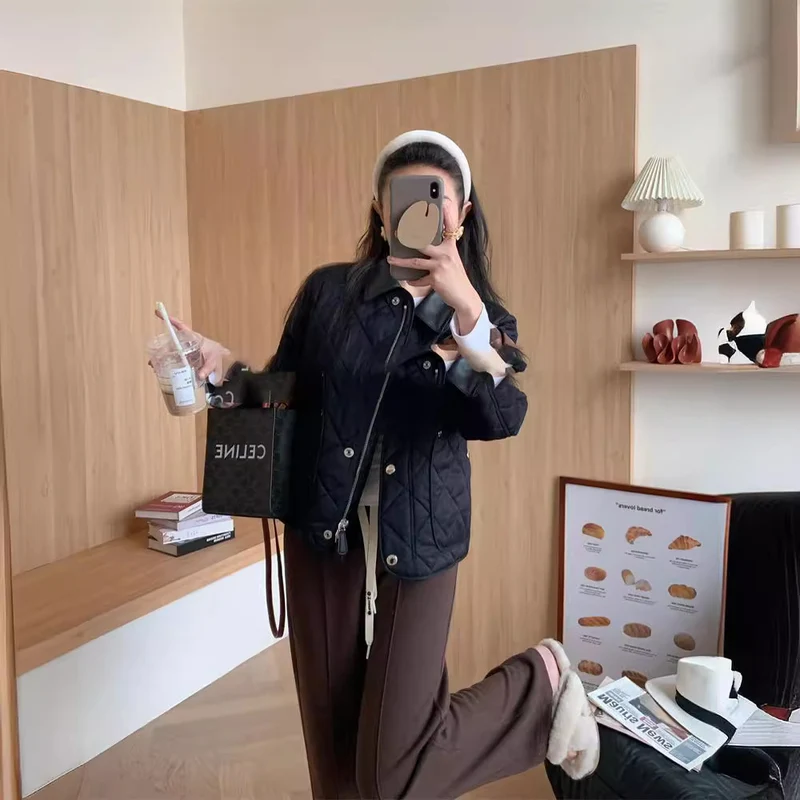 Damen Modische Steppjacke mit Taschen Nord Taschen