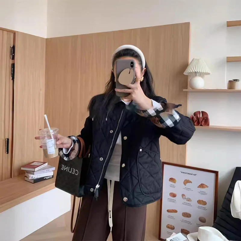 Damen Modische Steppjacke mit Taschen Nord Taschen