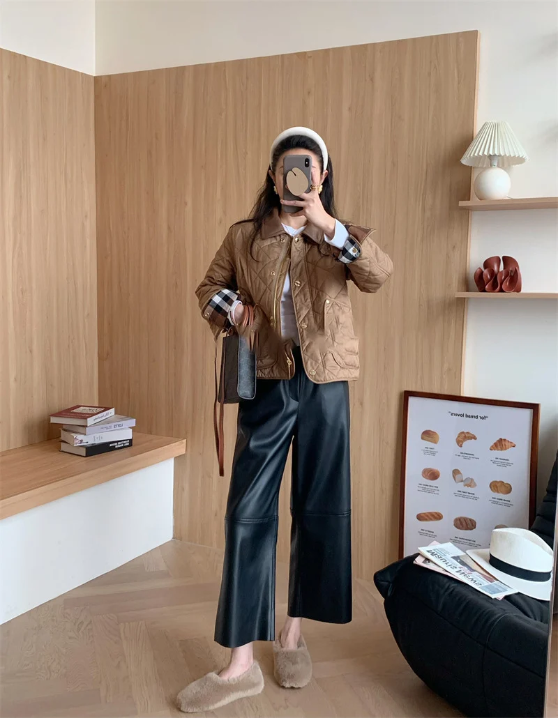 Damen Modische Steppjacke mit Taschen Nord Taschen